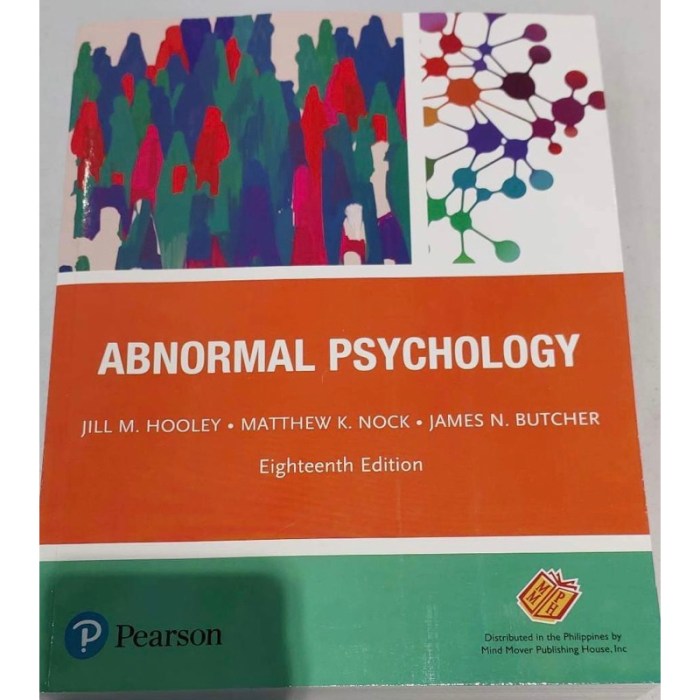 Abnormal psychology 18th edition by hooley nock & butcher