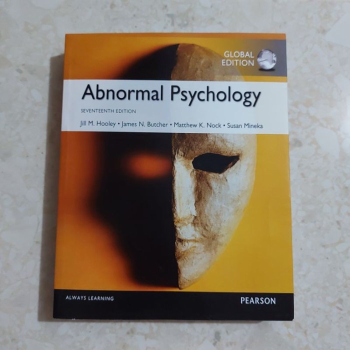 Abnormal psychology 18th edition by hooley nock & butcher